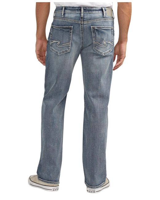 Silver Jeans Co. Blue Zac Relaxed Fit Straight Leg Jeans for men