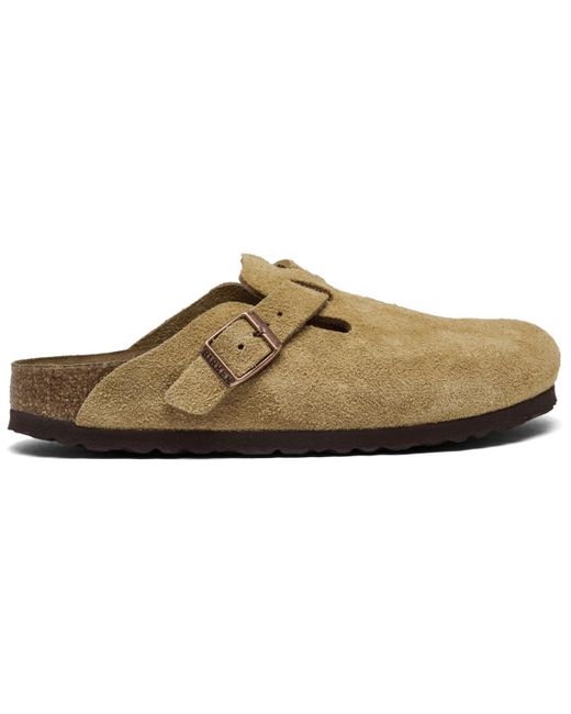 Birkenstock Brown Boston Suede Leather Clogs From Finish Line