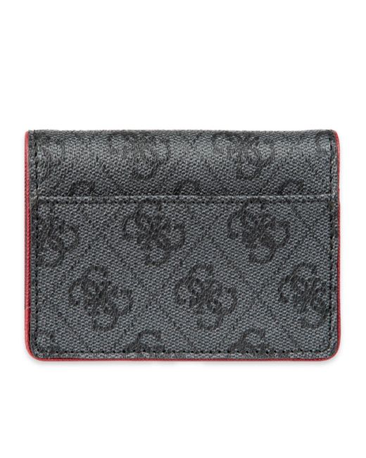 Guess Gray Rfid Quatro G Gusset Card Case Wallet for men