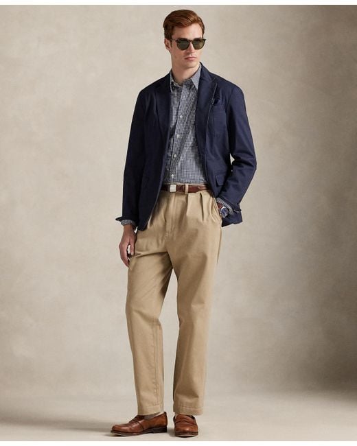 Polo Ralph Lauren Blue Slim-fit Gingham Stretch Poplin Shirt for men