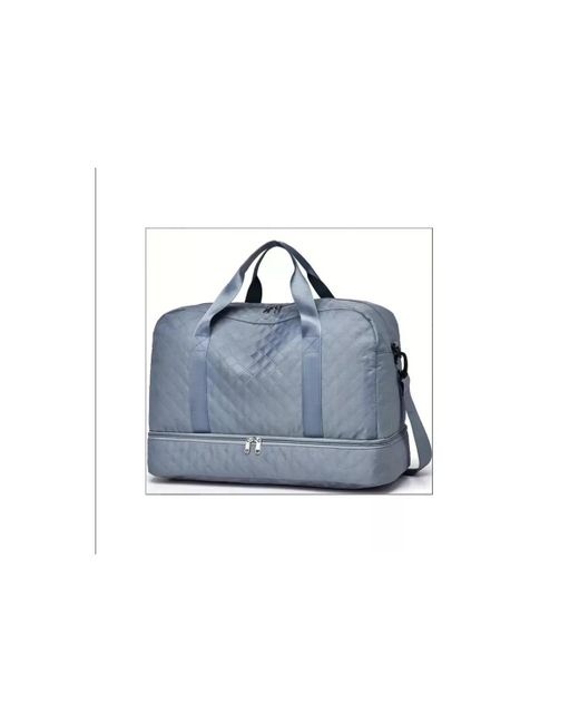 Batfox Blue Three-dimensional Diamond Patterned Small Square Tote