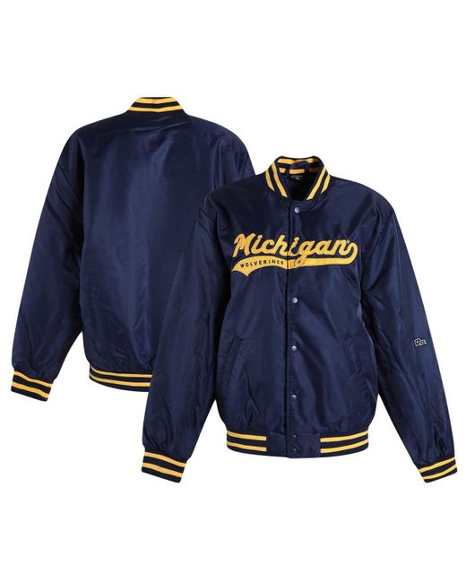 Hype and Vice Blue Michigan Wolverines A-game Varsity Full-snap Jacket