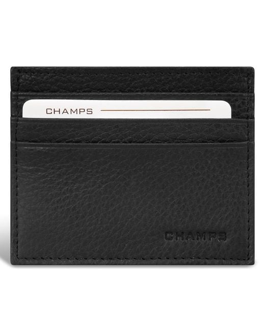 CHAMPS Black Classic Collection Leather Wallets for men