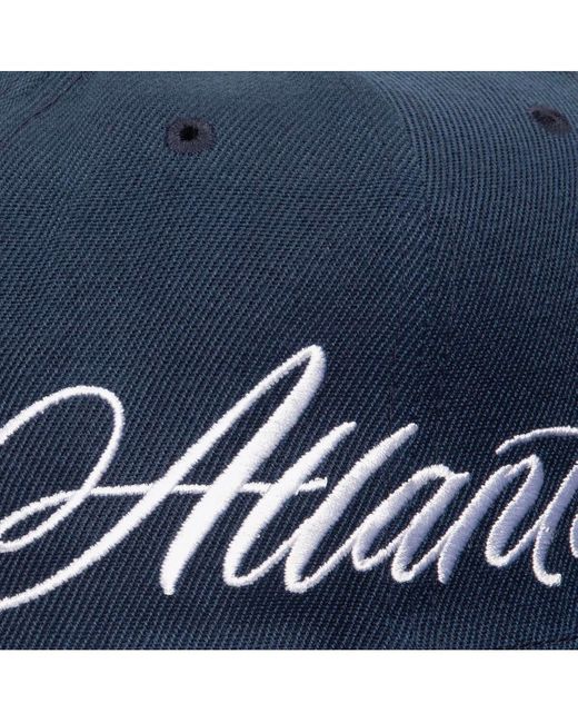 Mitchell & Ness Blue Atlanta Braves Just Don X Mlb Lux Script Snapback Hat for men