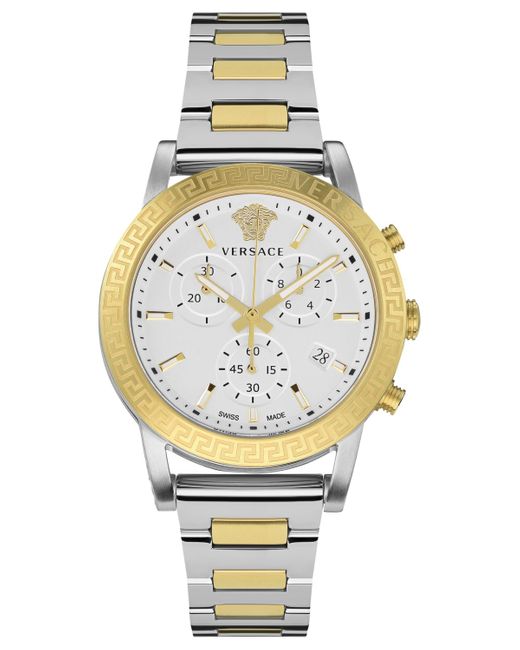 Versace Swiss Chronograph Sport Tech Stainless Steel Bracelet Watch