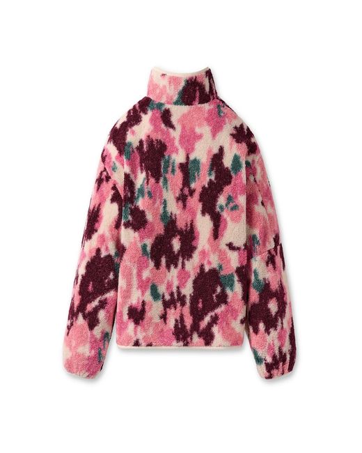 Ugg Red Full-zip Plush Fleece Jacket