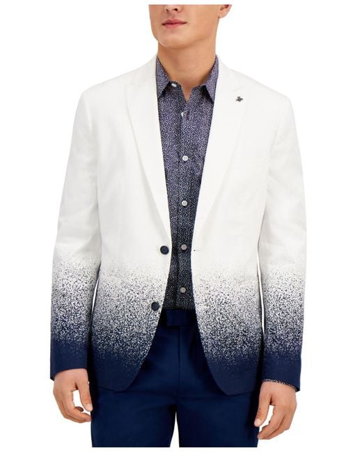 INC International Concepts Blue Kian Ombre Slim Fit Blazer, Created For Macy's for men