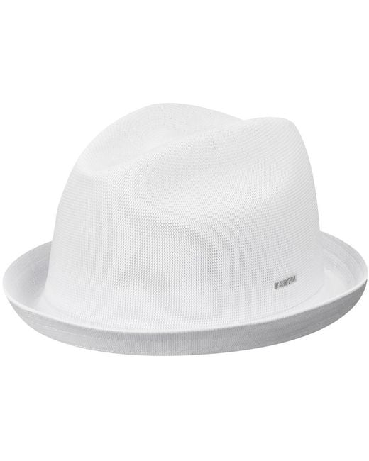 Kangol White Tropic Player Fedora for men
