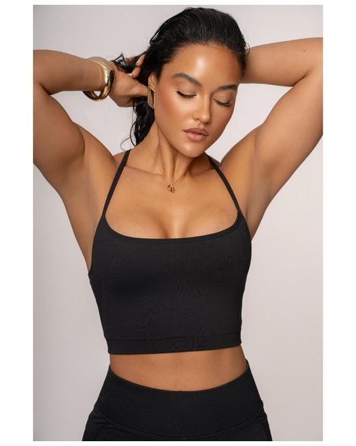 JLUXLABEL Black Active Crop Top
