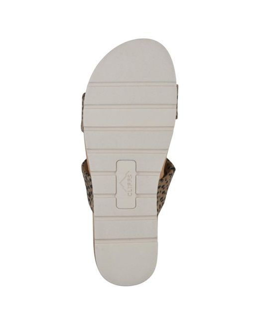 White Mountain Brown Tahlie Slide Slip-on Sandals