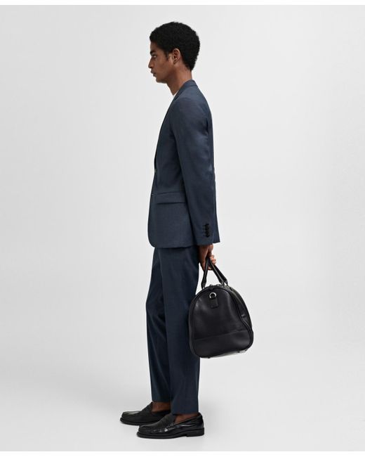 Mango Blue Super Slim-fit Stretch Fabric Suit Blazer for men