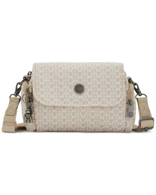 Kipling Danita Small Ziptop Monogram Crossbody Bag in Natural Lyst