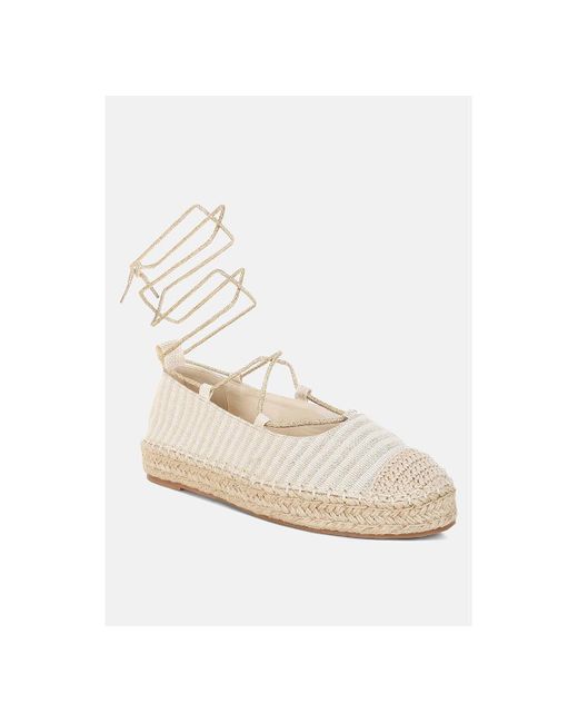 LONDON RAG White Oplin Canvas Woven Espadrilles