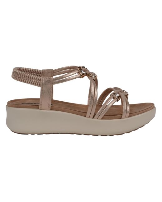 Gc Shoes Metallic Fran Strappy Wedge Sandals
