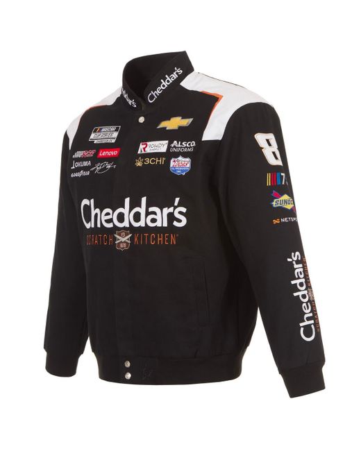 JH Design Kyle Busch Cheddar's Twill Uniform Fullsnap Jacket in Black