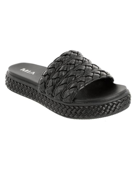 MIA Black Bri Slip-on Slide Sandals