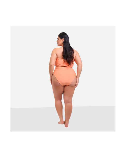 Rebdolls White Plus Size Essential High Waist Bikini Bottom