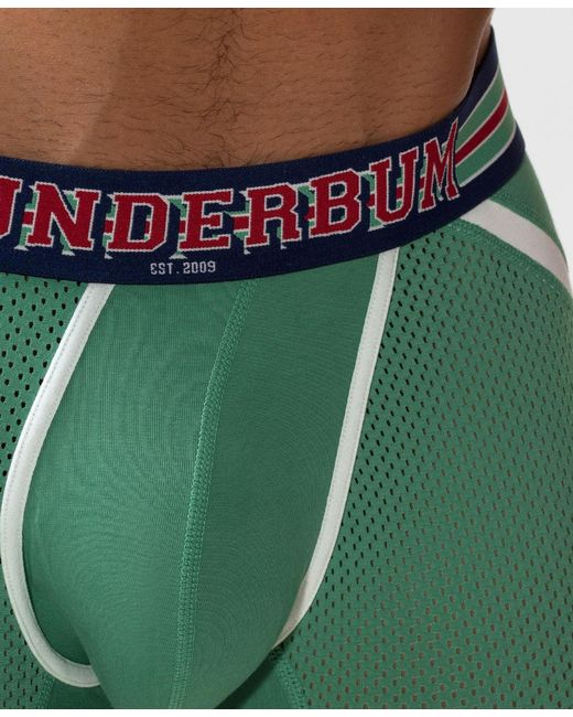 Rounderbum Green Varsity Anatomic Boxer Brief for men