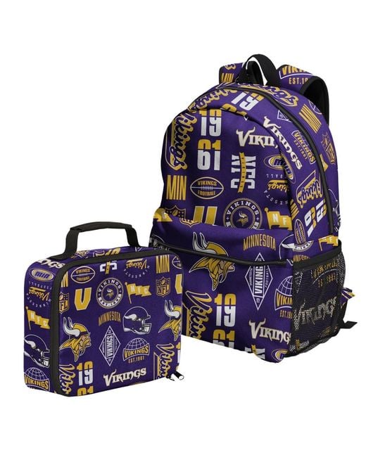 Outerstuff Blue Minnesota Vikings Backpack And Lunchbox Set