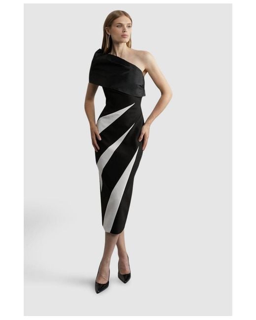 melinda body sculpting midi dress Body by Miraclesuit Women's Suki Shaping Dress In Lirios In Black/Multi, Size Large
