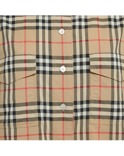 Pre-owned Burberry White Vintage Check Print Cotton Full Sleeve Shirt