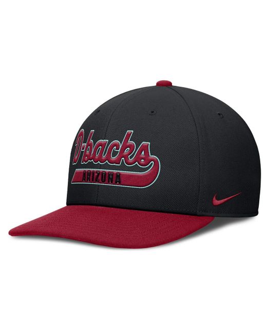 Nike Black/red Arizona Diamondbacks Pro Performance Snapback Hat for men