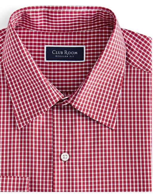 Club Room Red Regular-fit Dress Shirt for men