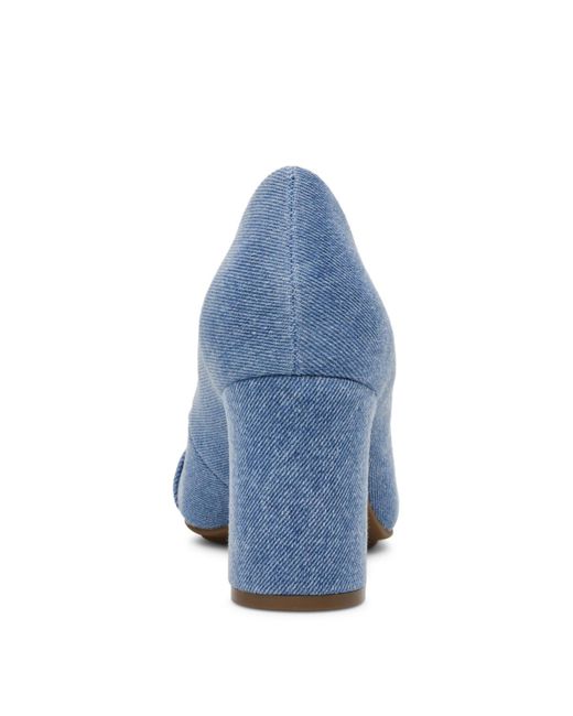 Anne Klein Blue Bentley Block Heel Pumps
