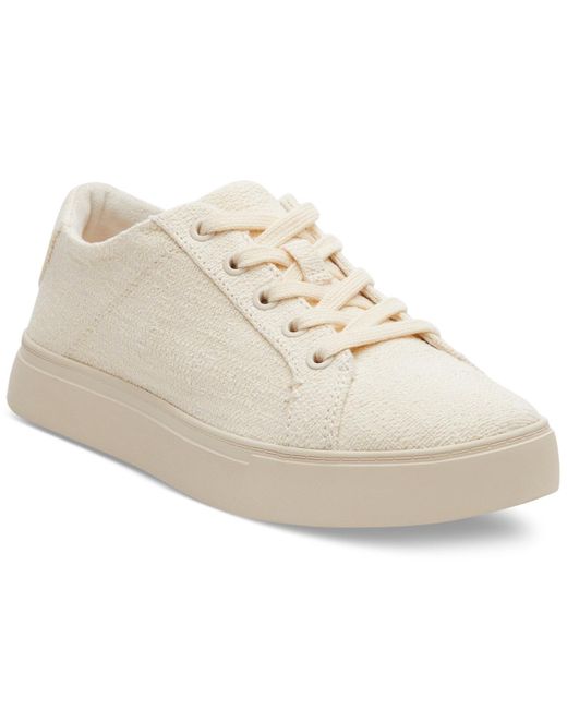 TOMS White Kameron Casual Lace Up Platform Sneakers
