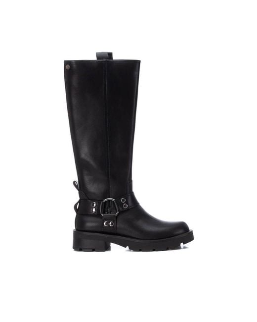Xti Black Biker Boots By