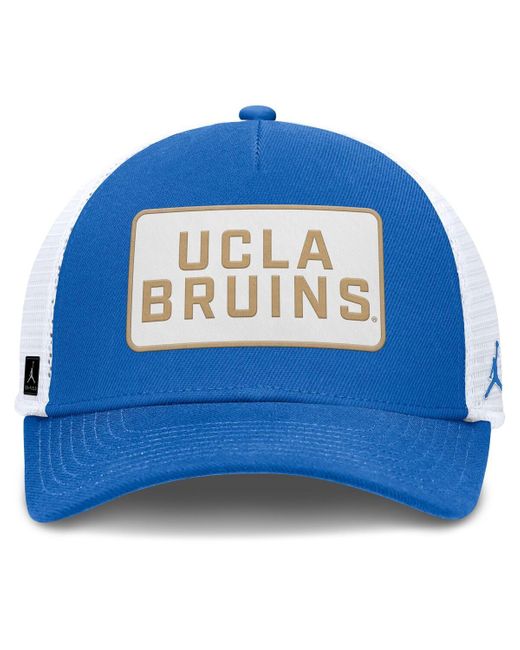 Nike Blue/white Ucla Bruins 2025 On-field Rise Patch Trucker Adjustable Hat for men