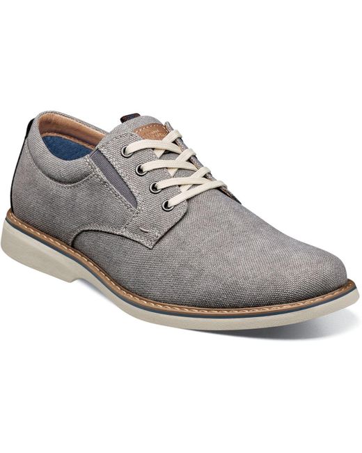 Nunn Bush Otto Canvas Plain Toe Oxford Shoes in Gray for Men | Lyst