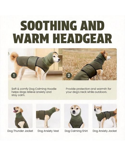Aronkl Green Dog Anxiety Jacket: Comfortable