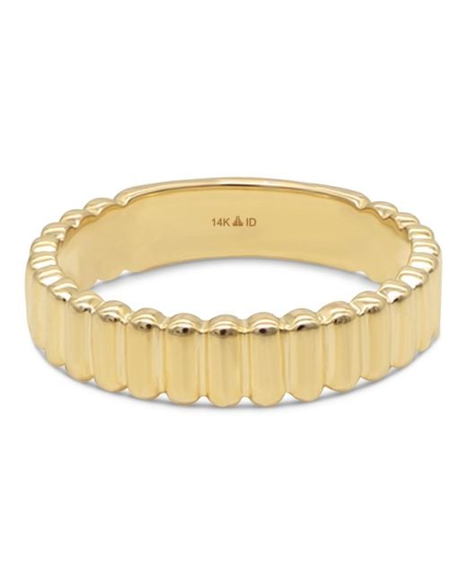 DEVATA Metallic Ribbed Band Ring