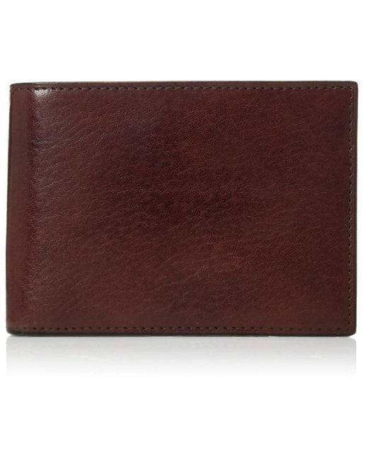 Bosca Purple Old Leather Credit Wallet W/id Passcase for men