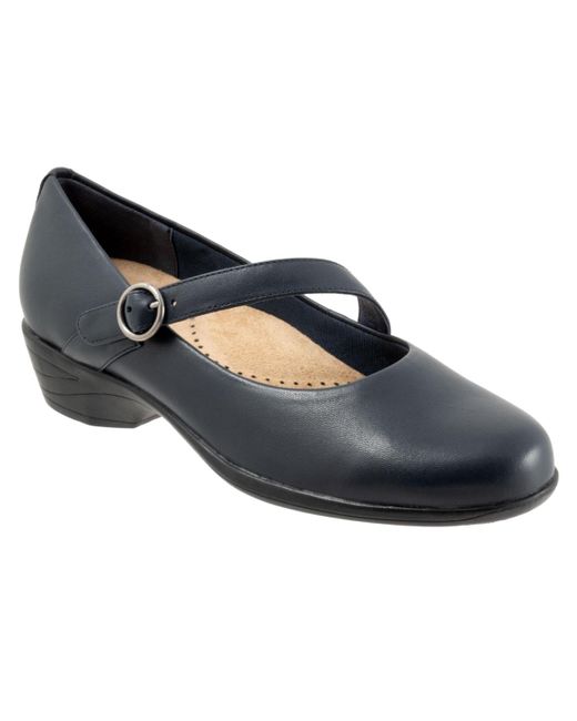Trotters Blue Rochelle Flat
