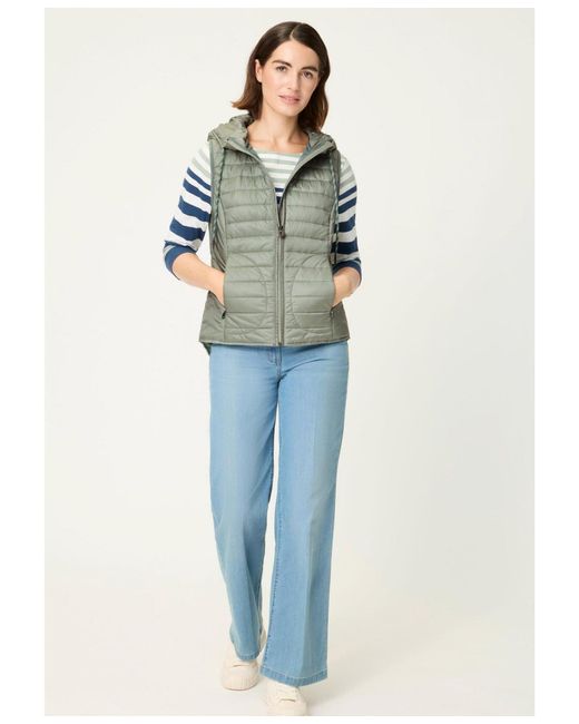 Olsen Blue Quilted Sporty Lightweight Vest