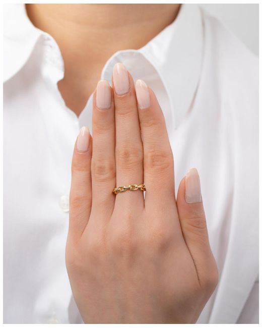 Zoe Lev Natural Chain Link Ring