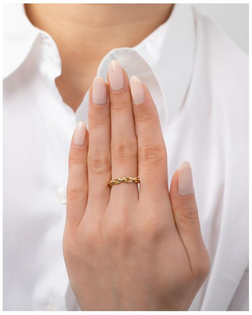 Zoe Lev Natural Chain Link Ring