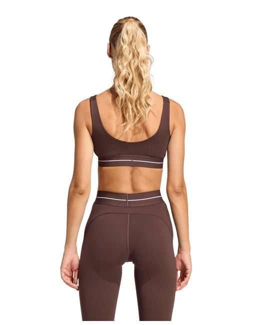 Adidas Red Hyperglam Light Support Training Bra