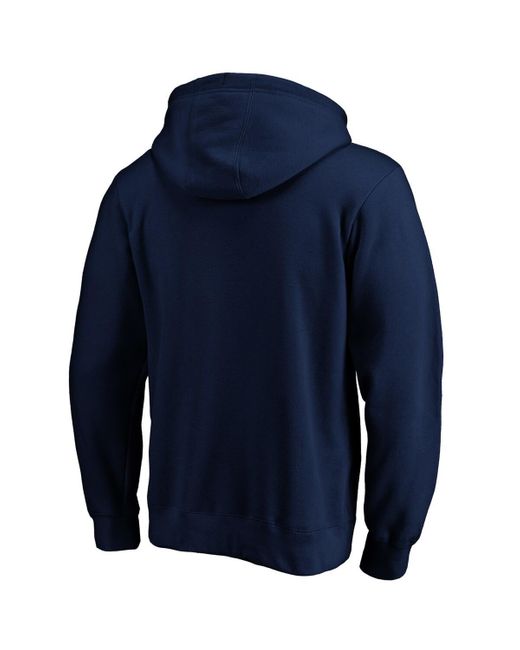 Fanatics Atlanta Braves Official Wordmark Fitted Pullover Hoodie in Blue  for Men