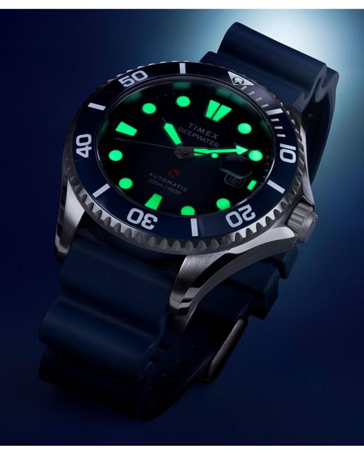 Timex Blue Mechanical Automatic Hnbr Rubber Watch for men