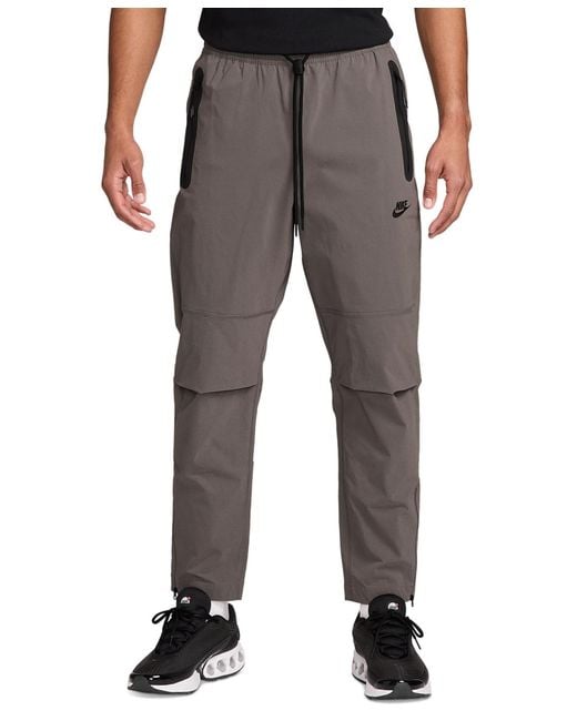 Nike Gray Woven Tech Pants for men