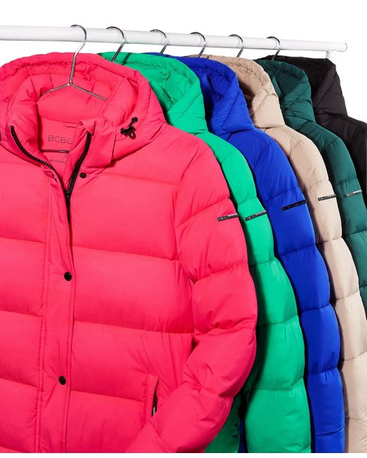 BCBGeneration Red Hooded Puffer Coat