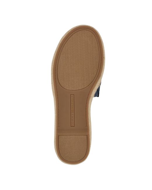 Tommy Hilfiger Blue Hadjea Espadrille Slip-on Flat Sandals