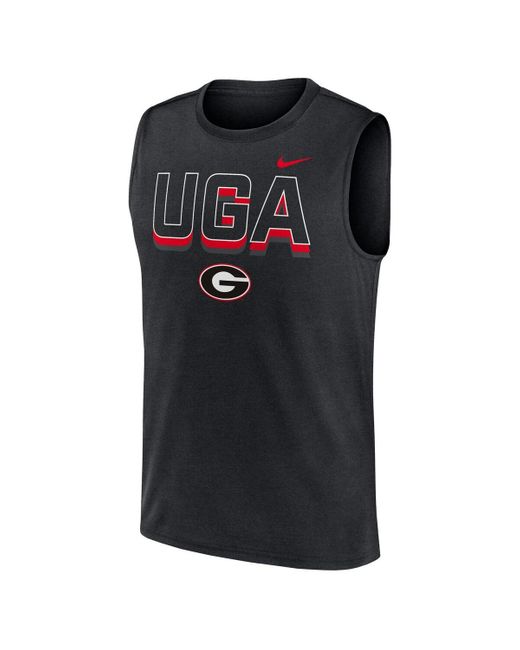 Nike Black Georgia Bulldogs Primetime Tricode Legend Performance Tank Top for men