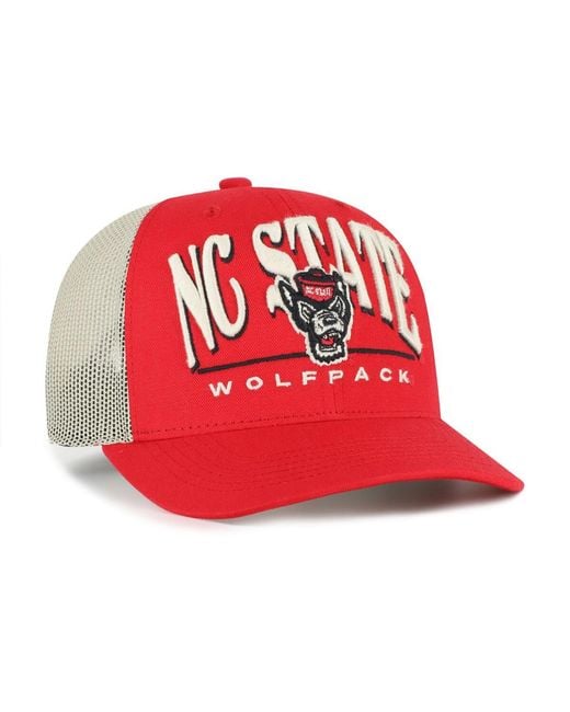 '47 Red Nc State Wolfpack Arid Adjustable Trucker Hat for men