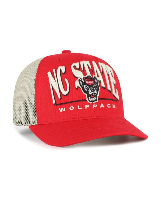 '47 Red Nc State Wolfpack Arid Adjustable Trucker Hat for men