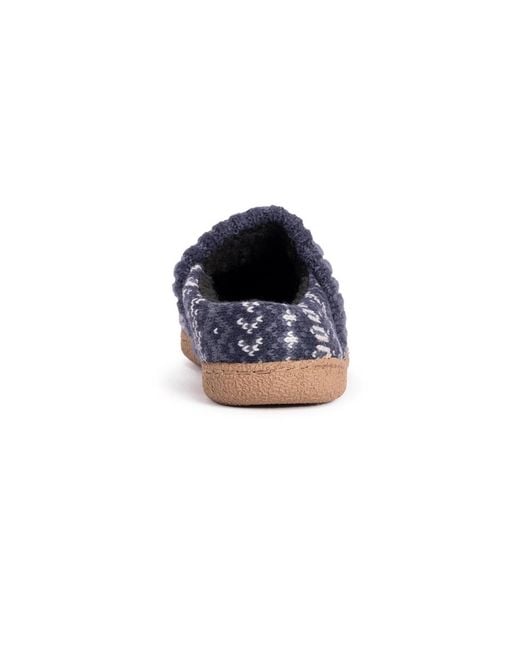 Muk Luks Blue Marcel Slipper for men
