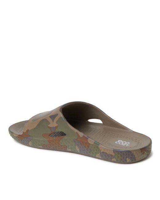 Dearfoams Brown Ecocozy Sustainable Comfort Slide Sandal for men
